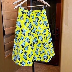NWT 10 Central Yellow Blue Floral Skirt Size XS